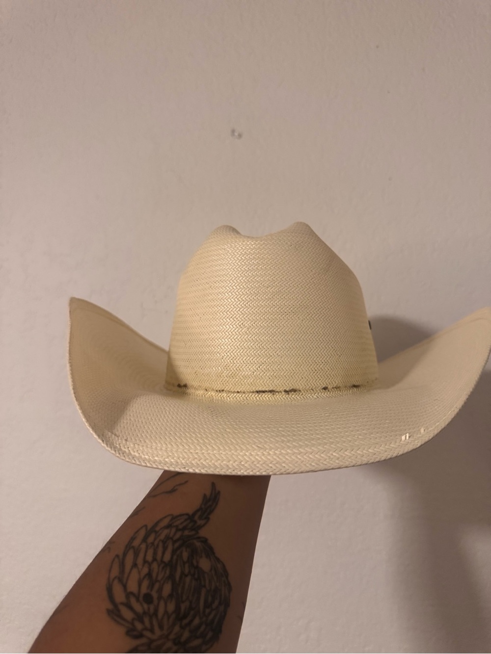 Men's Straw Cowboy Hat - Cream